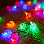 guirlande lumineuse 10 20 40 80 leds translucides blanc multicolore moderne noël chambreextérieur