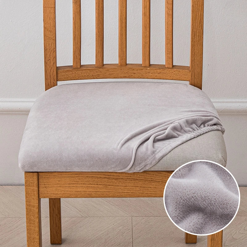 housse chaise extensible velours uni fauteuil cuisine salon moderne lavable