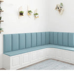 tête lit moderne rectangle stickers adhésifs 20x40cm 20x50cm bleu clair rose pâle