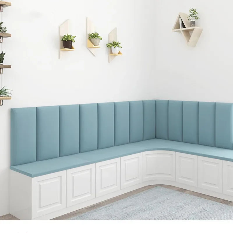 tête lit moderne rectangle stickers adhésifs 20x40cm 20x50cm bleu clair rose pâle