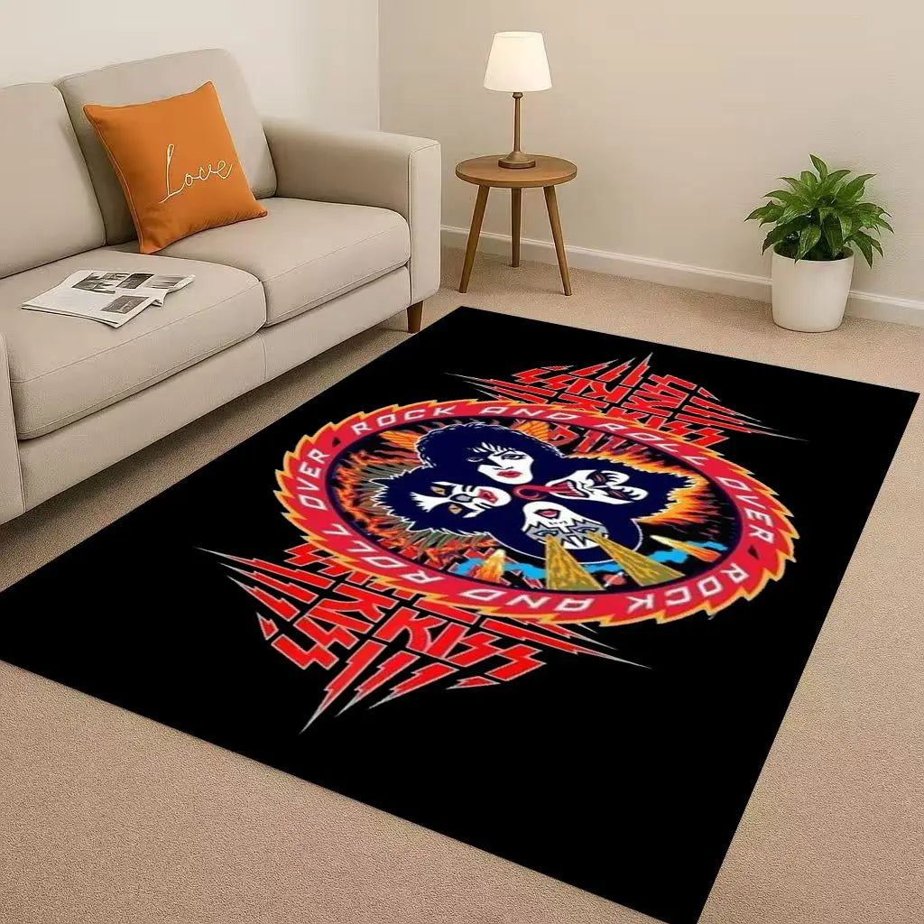 Tapis Kiss bleu salle de jeux