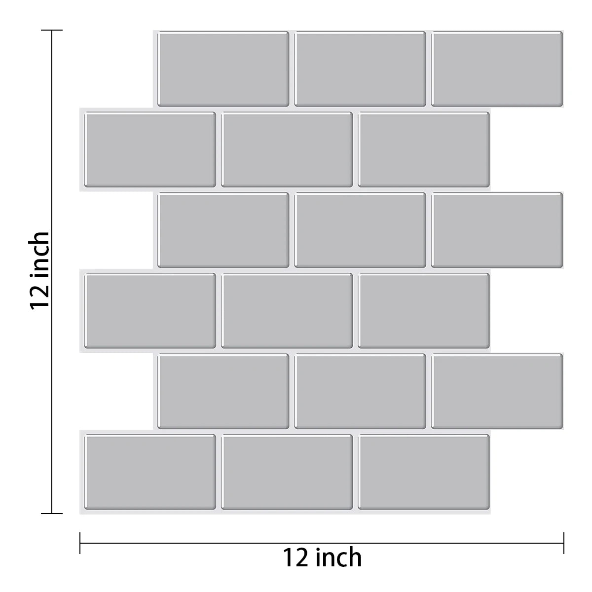carrelage mural autocollant 3d brique blanc moderne résistant l'eau 10 feuilles