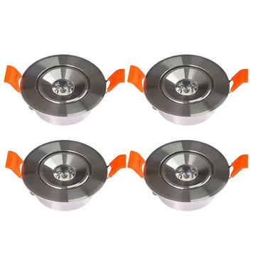 spots led encastrables argentés modernes 12v 3w 68mm 55mm 25mm opaques câbles électriques