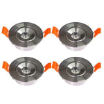 spots led encastrables argentés modernes 12v 3w 68mm 55mm 25mm opaques câbles électriques