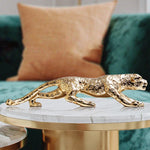 statue jaguar or texture fourrure moderne élégant pierre décor intérieur chambre