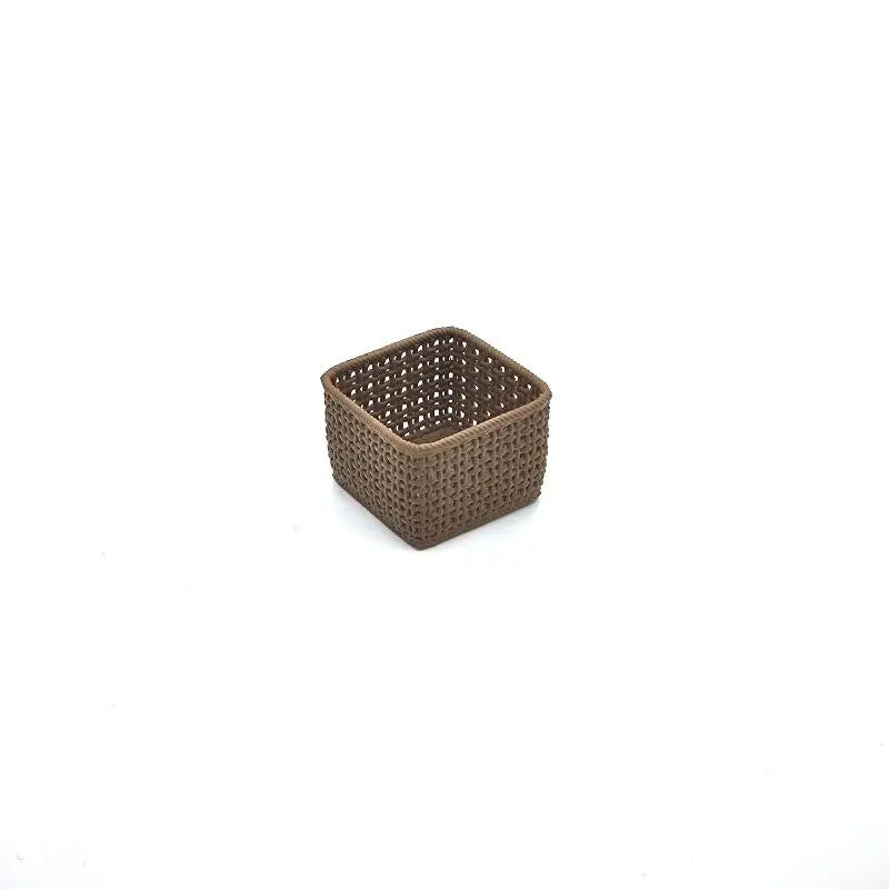 paniers rangement marron clair tissés main modernes accessoires poupée taille 21mm 33mm 35mm organisateur