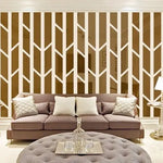panneau decoratif acrylique geometrique moderne blanc noir decoration mur salon chambre