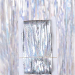 rideau festif violet pailleté adhésif transparent occasion anniversaire mariage noël