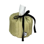 Sac mouchoirs soie rayures franges moderne noir beige clair foncé mouchoirs blancs