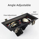 Spot LED moderne noir blanc réglable angle 30° salon chambre cuisine