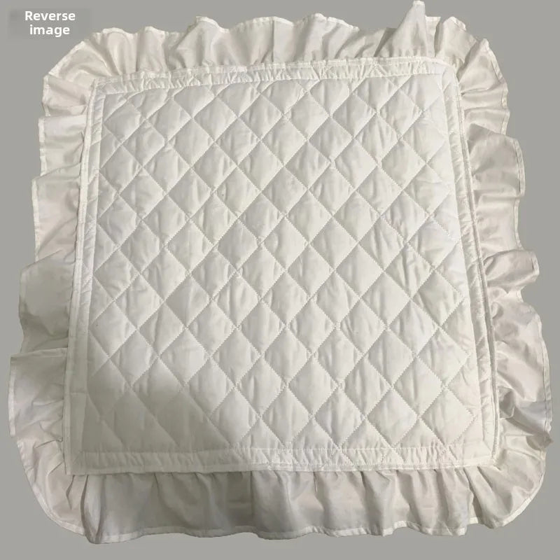 coussin carré blanc motif géométrique mousse pu coton lavable vintage adhésif