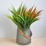 plantes artificielles herbe feuilles vertes modernes décoration intérieure extérieur minimaliste festive couleur rouge orange