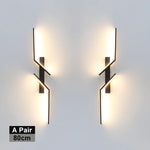 lampe murale led moderne 100cm noir interrupteur éclairage ambiance chambre salon
