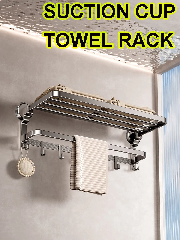 porte serviettes bain argenté moderne fixe sans perçage 37cm 47cm 57cm.linspace()