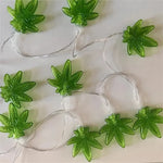 guirlande lumineuse feuilles vertes led diy batterie extérieure intérieure 10led 3m festive