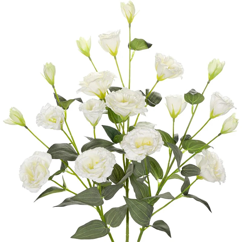 bouquet fleurs artificielles soie blanc vert decoration mariage intérieur classique 70cm vase