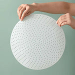 grille cuisson perforée moderne blanc réutilisable haute température 25cm 38cm