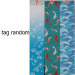 cloches vent moderne motif abstrait poissons vagues océan bleu vert noir jaune