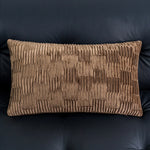 housse coussin marron motif arbre moderne décoration intérieure jacquard polyester 30x50cm 45x45cm fixations