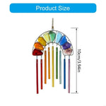 mobile musical arc ciel verre coloré decoratif suspendu fenetre chambre enfant boheme
