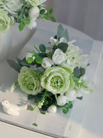 bouquets fleurs artificielles pivoine roses hortensias vases décor maison anniversaire mariage