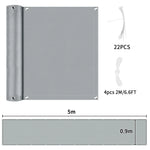 rideau balcon gris foncé moderne opacité 50cm large 2m longueur