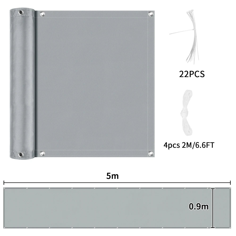 rideau balcon gris foncé moderne opacité 50cm large 2m longueur