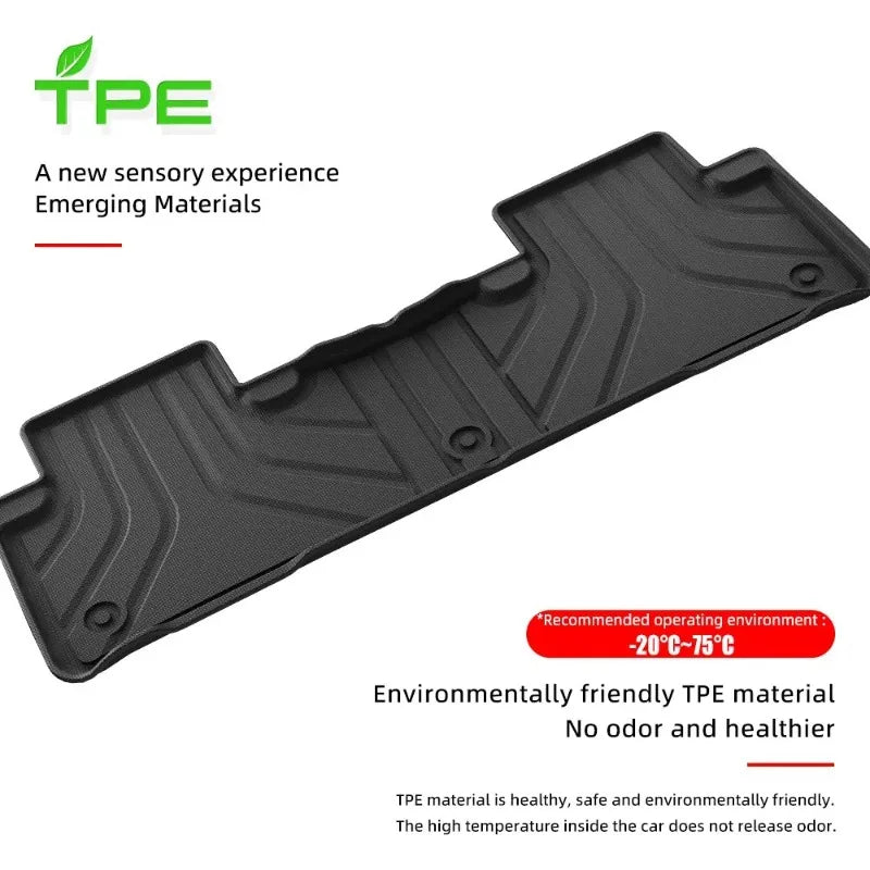 tapis sol voiture noir texture géométrique moderne résistant tpe waterproof eyelets
