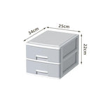 rangement tiroirs multi niveaux couvercle coulissant moderne gris clair blanc matériau métal organisateur