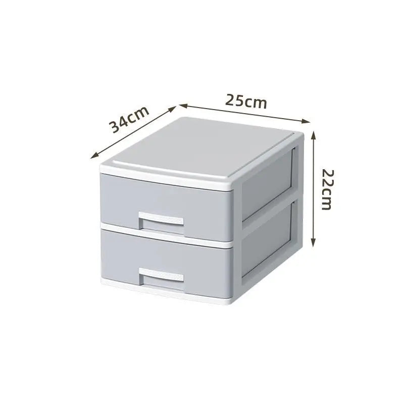 rangement tiroirs multi niveaux couvercle coulissant moderne gris clair blanc matériau métal organisateur