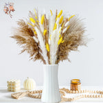 décoration maison bouquet fleurs séchées pampas bunny tail naturel rustique anniversaire mariage