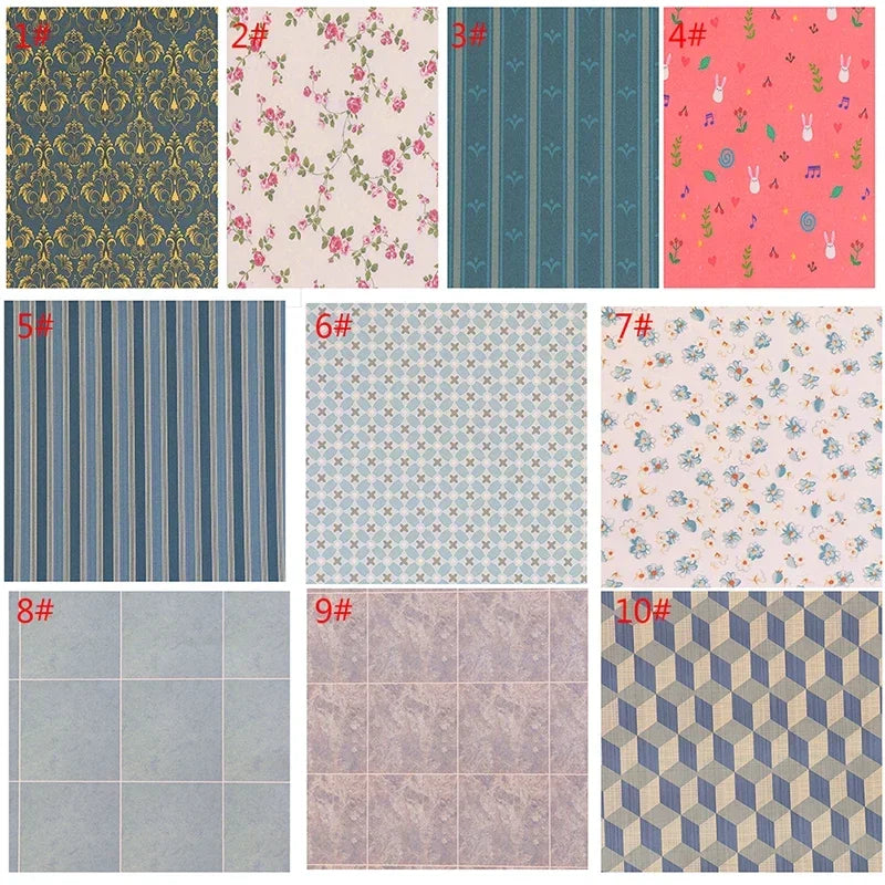décoration intérieure papier peint floral moderne bleu rose gris blanc
