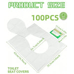 couvre siège toilette jetable blanc feuilles vertes pratique hygiénique 43cm 35.5cm 10 pieces pack