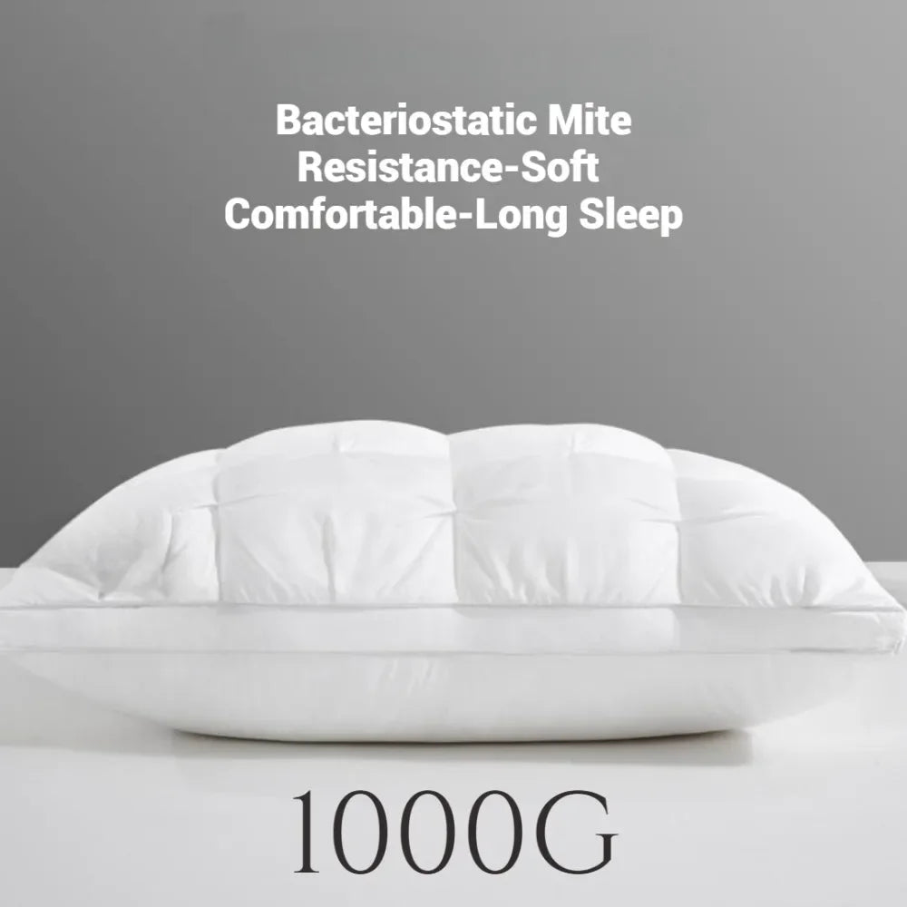 oreiller confortable blanc gris coton polyester massage corps literie moderne