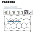 plafonnier led hexagonal moderne structure géométrique blanc lumineux 2000 lumens