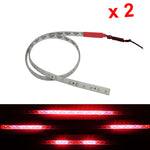 ruban led blanc rouge moderne adhésif 60cm 48 smd led étanche stroboscopique