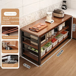 meuble cuisine multifonctionnel bois naturel blanc moderne rangement panier couteau planche découpe micro onde