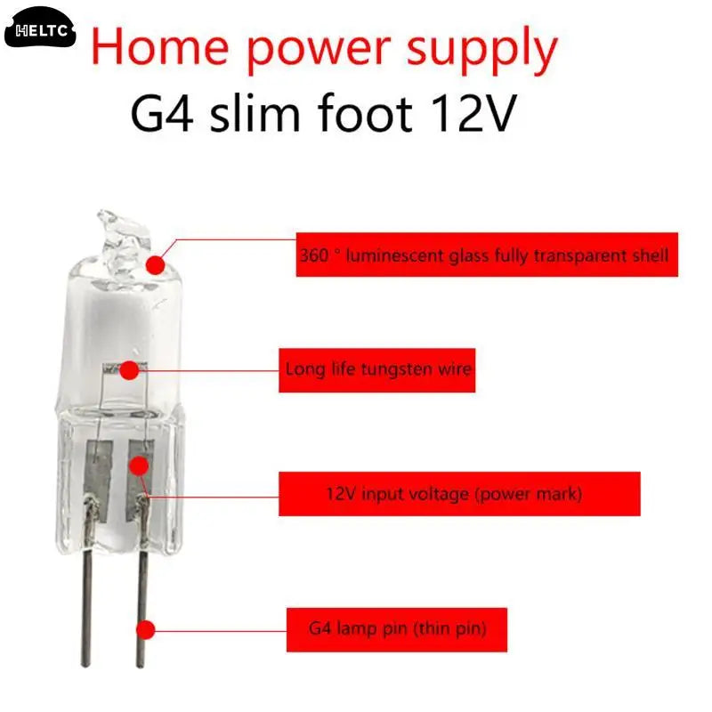 ampoules halogènes transparentes 12V 220V G4 G5.3 G9 filament classique 20W 25W 35W 40W