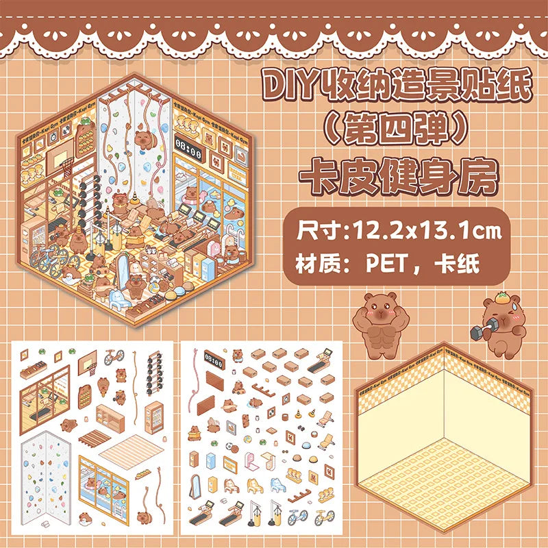 puzzle 3d illustration dessin animé boulangerie vêtements salon thé enfant chambre décoration