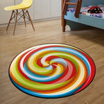 tapis rond moderne fruits patchwork décoratif polypropylène 40x40cm 80x80cm 120x120cm salon chambreextérieur