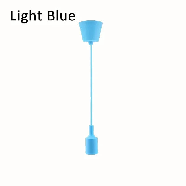 lustre suspendu moderne ampoule câble coloré salon chambre rouge noir blanc