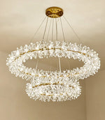 lustre suspension moderne cristal doré transparent luminaires salon luxe géométrique