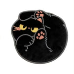 tapis rond orange chaton doux cartoon antidérapant sans bpa sans pvc peluche 50cm maison