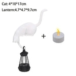 porte clés chat noir blanc lanterne décorative adhésif créatif contemporain minimaliste