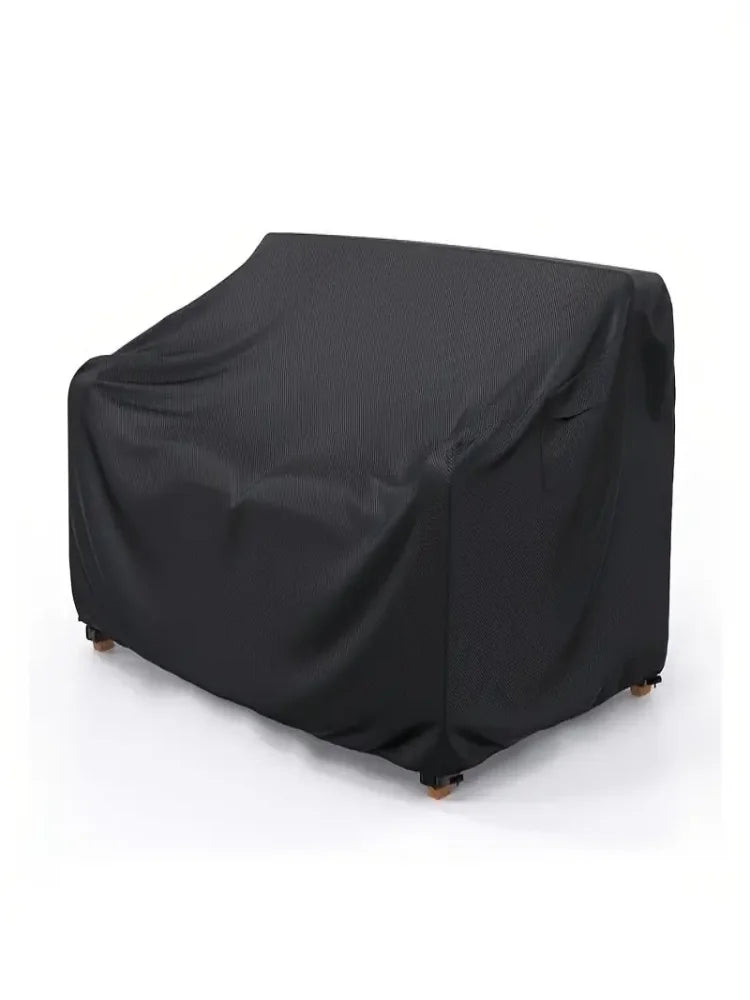 housse canapé patio noir moderne 100 polyester imperméable boucle fixation airflow padded handle