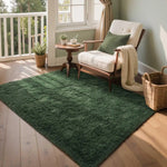 tapis moderne vert foncé doux fourré salon chambre balcon adhésif polyeste qualité spécialité moisture