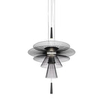 suspension lumineuse moderne dorée cercles concentriques opaque chaîne câble électrique 60 249 lumens 90