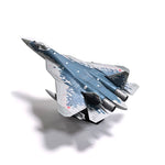 avion militaire su57s camouflage bleu gris blanc base noire réaliste assembler collection maison
