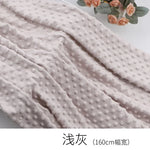 tissu brocart polyester 160cm texture points bleu clair blanc gris confortable doux matériau bricolage