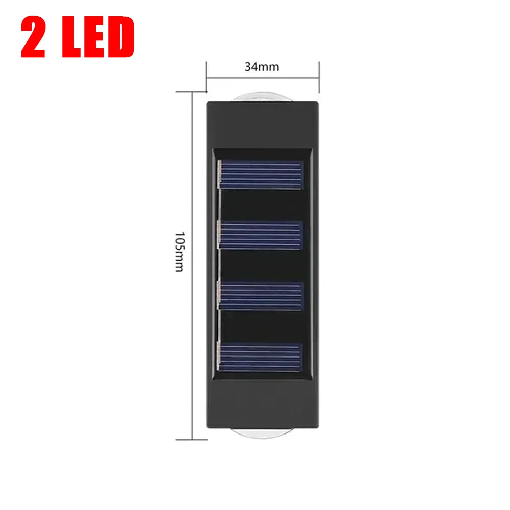 lampe murale solaire panneaux bleus lumière led noir étanche moderne interrupteur étanche